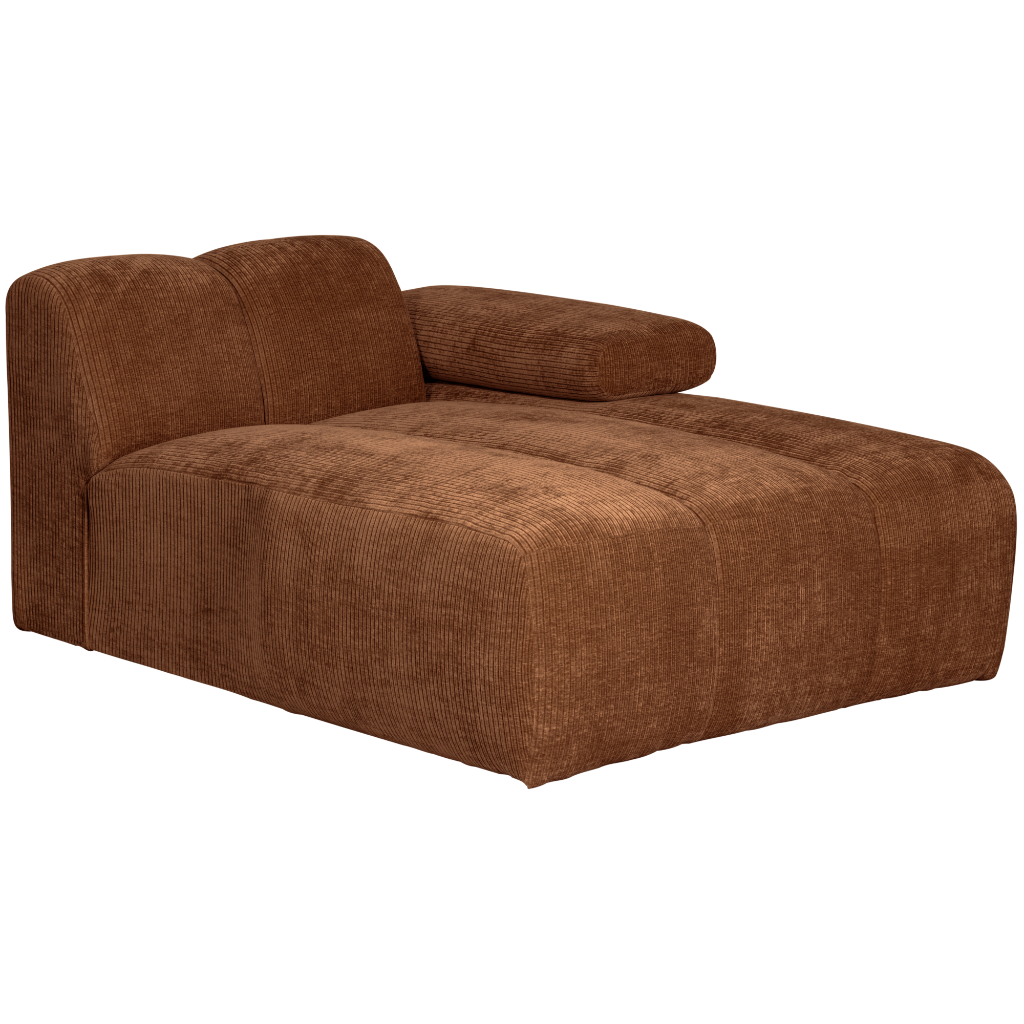 Chaise Longue Mojo Element Mojo Chaise Longue Element Rechts - Geweven Ribstof - Roestbruin