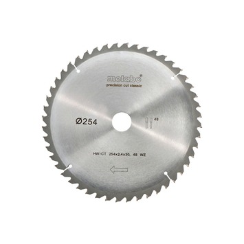Metabo Precision cut cirkelzaagblad hw/ct 254x30, 48 tanden