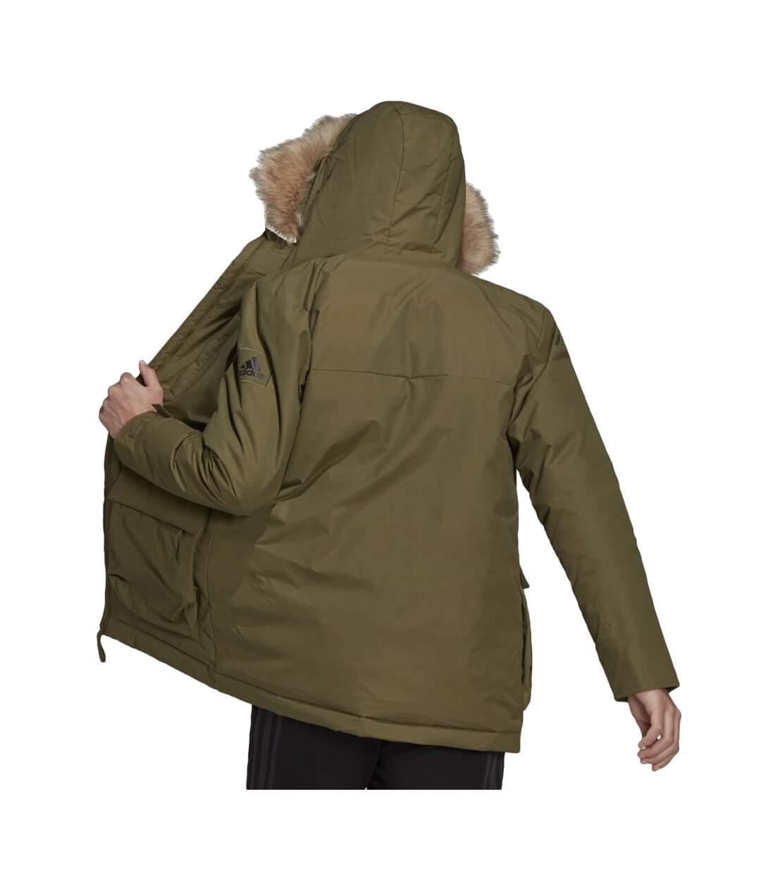 Doudoune Kaki Homme Adidas Hooded