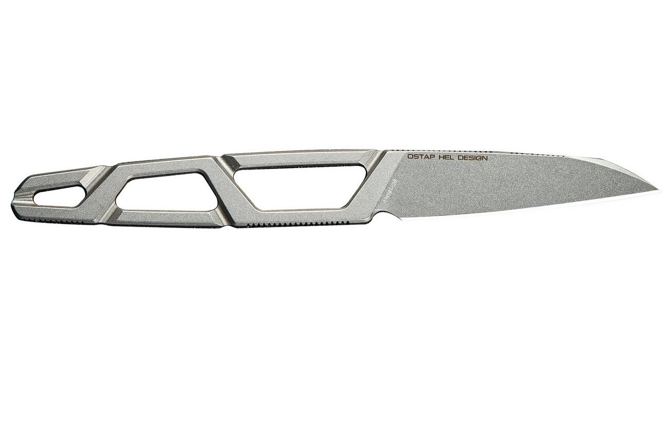 SENCUT TEXO S23095-2 Fixed Blade Neck Knife Skeletonized One-Piece, Stonewashed, nekmes, kydex schede
