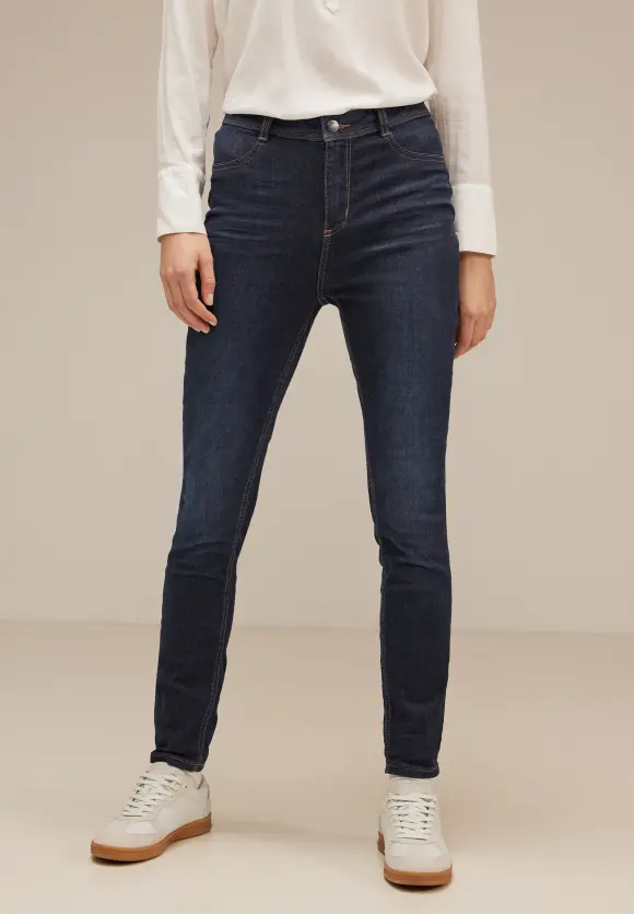 Blaue Skinny Fit Jeggings - rinse indigo used wash