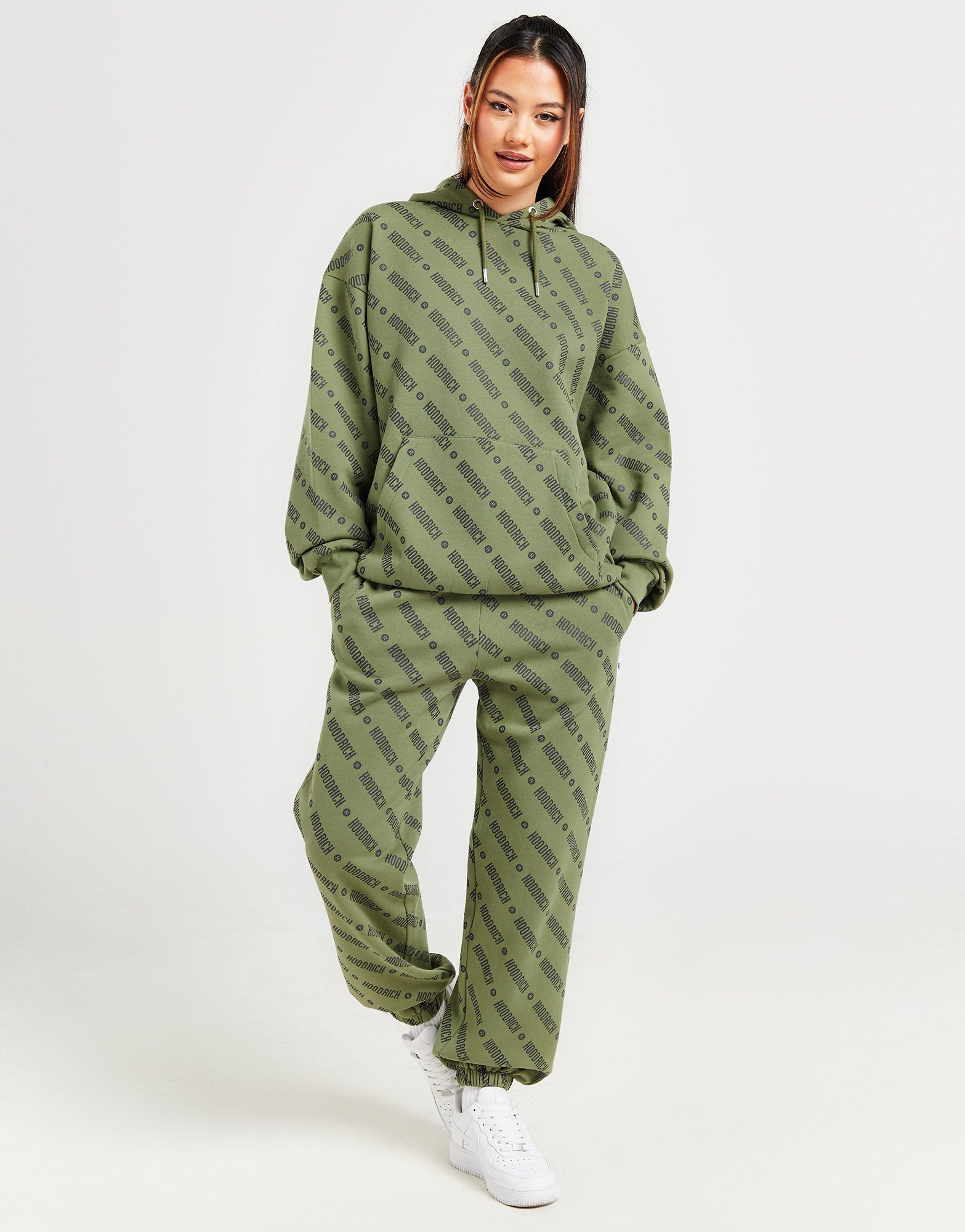 Hoodrich Sweat à Capuche Imprimé Oblique Femme