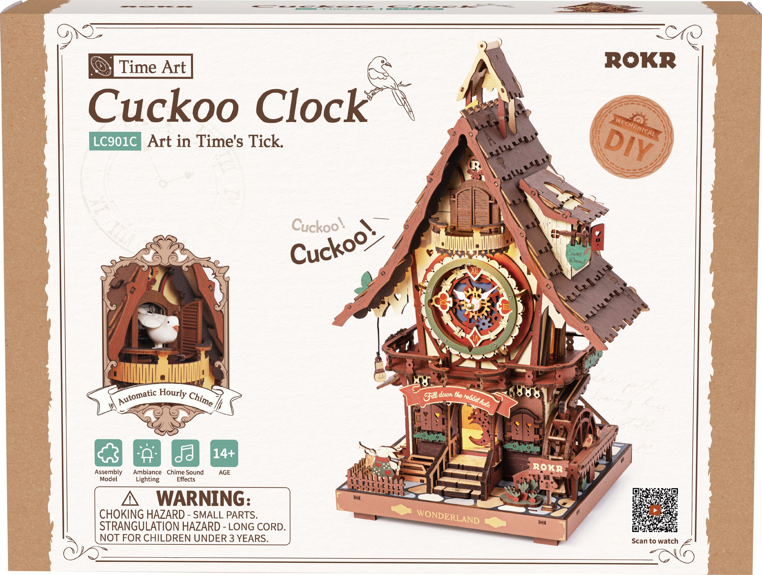 ROKR  Cuckoo Clock    3D Holzpuzzle: Wenn Zeit ein Zuhause hat