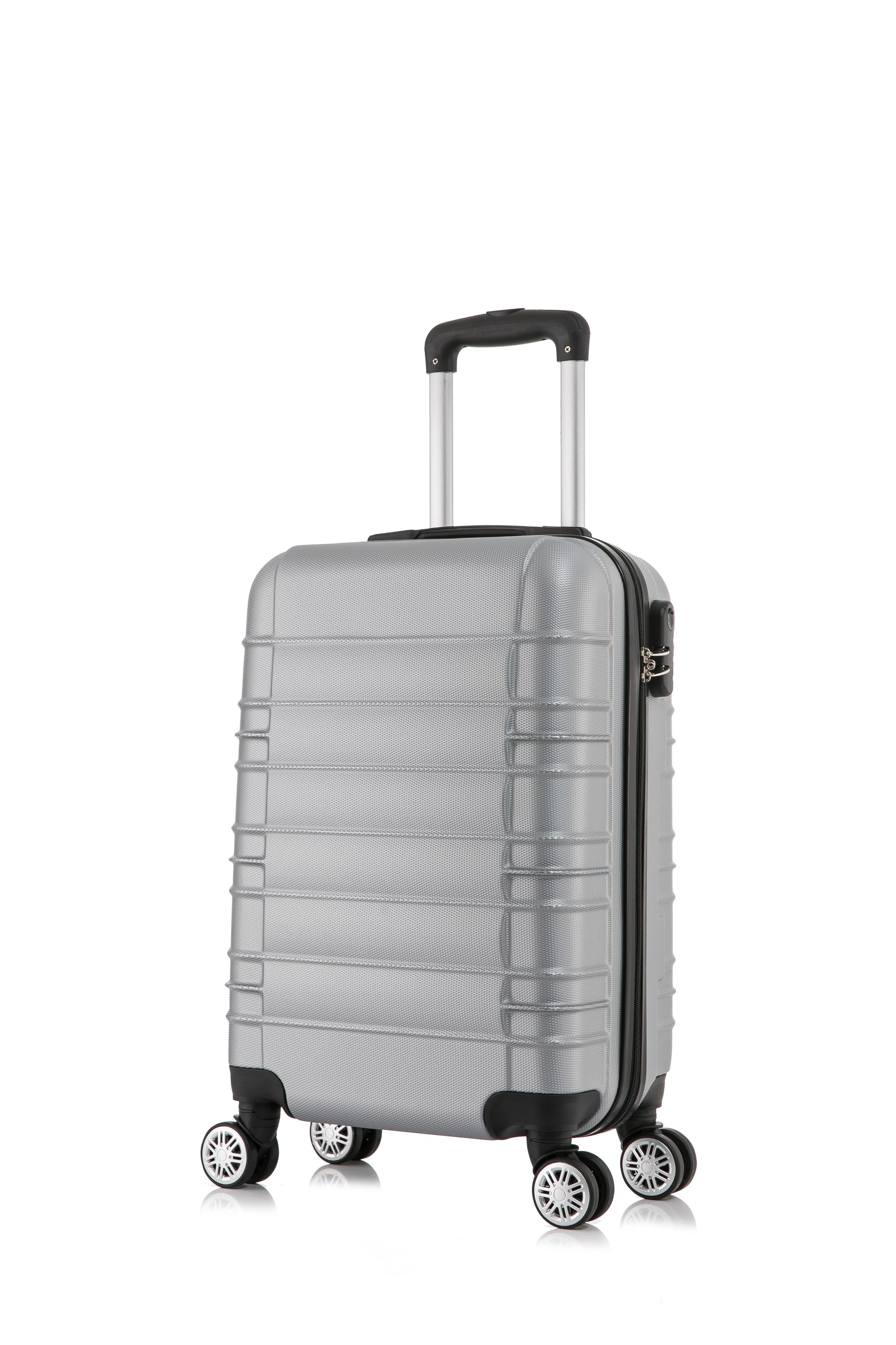 Reisekoffer Hartschalenkoffer AVA 3er Set silber