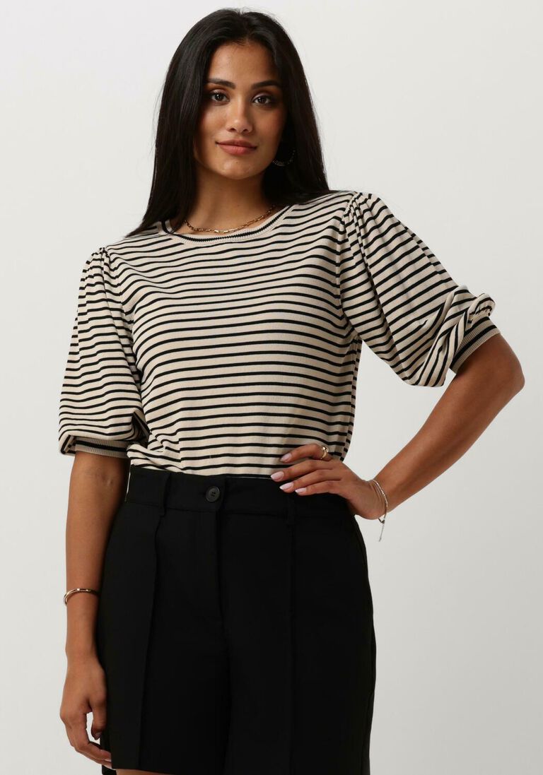 JANSEN AMSTERDAM zwarte jansen amsterdam  k136 knit top 3/4 sleeve