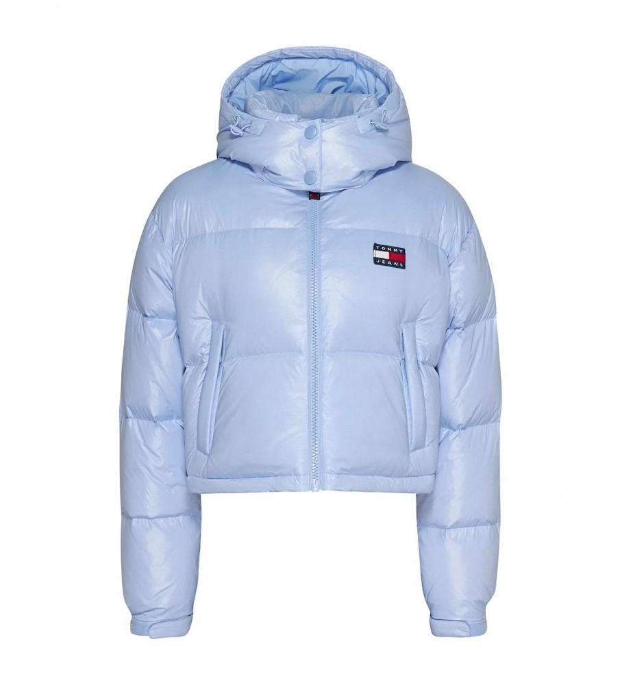 Jaqueta Tommy Jeans Alaska acolchoada e reciclada azul