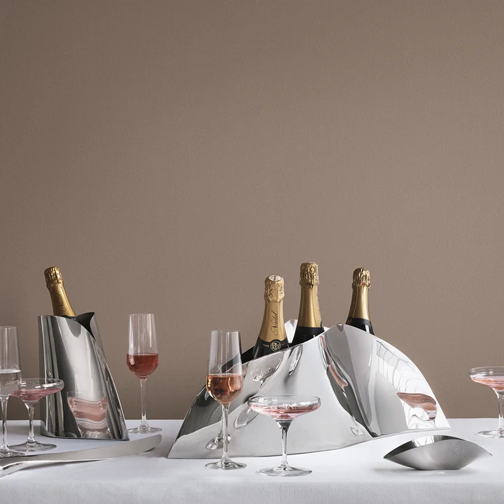 Georg Jensen - Indulgence Flaschenkühler high, Edelstahl