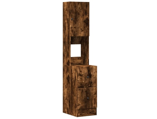 VIDAXL - Meuble pour électroménager Armoire de cuisine chêne fumé 35x50x180 cm bois d'ingénierie