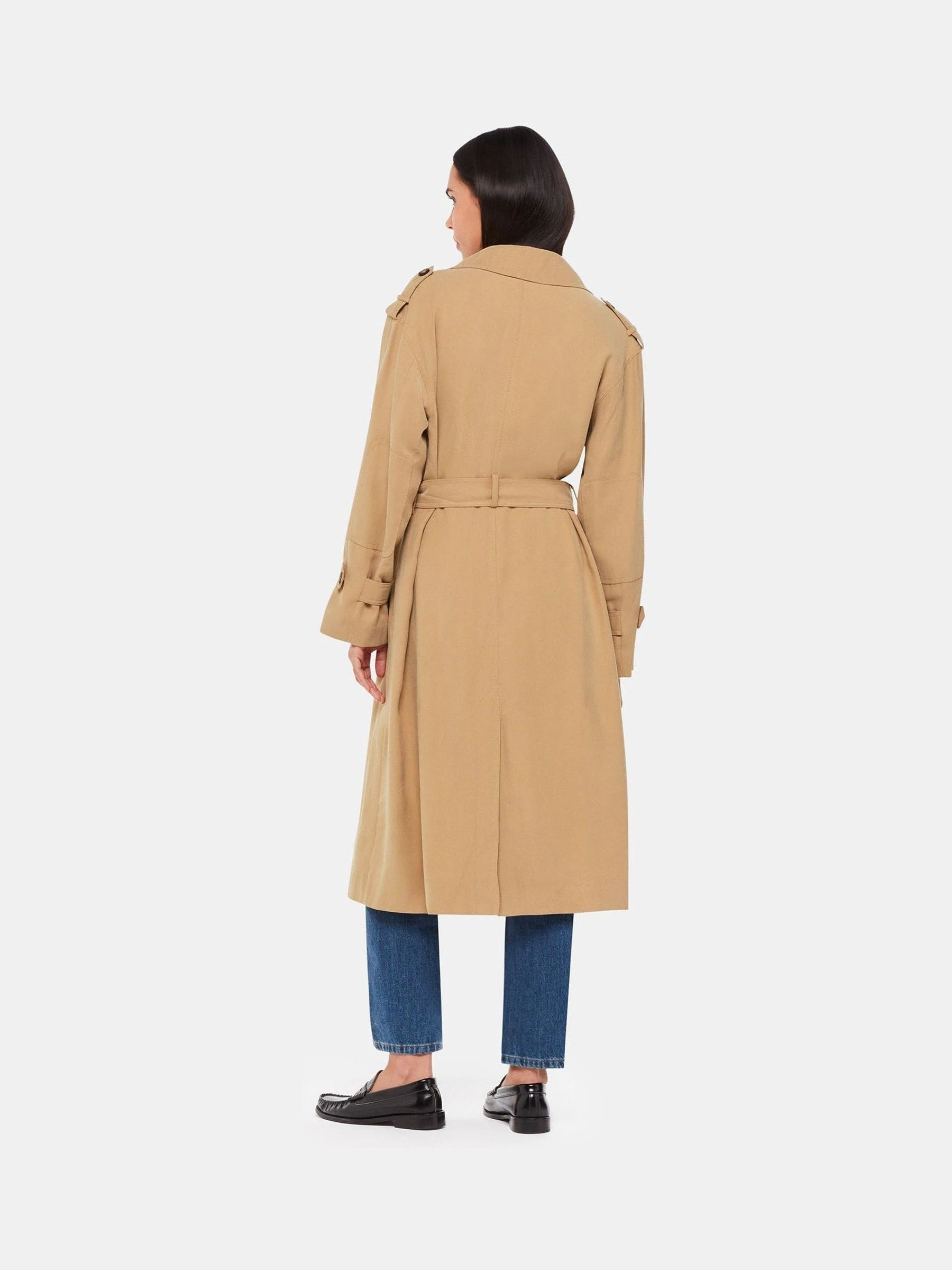 Whistles Riley huidskleur trenchcoat