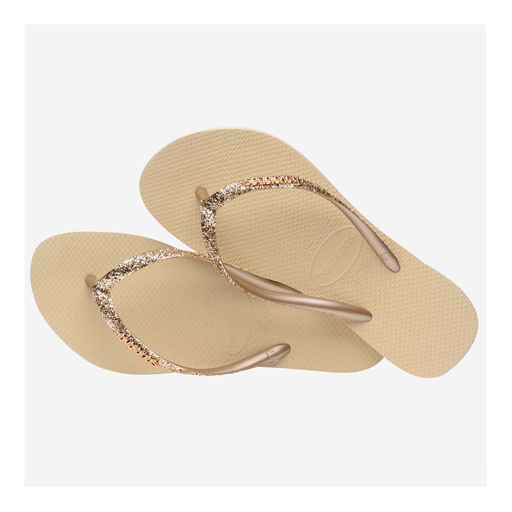 Havaianas SLIM GLITTER II - Tongs Femme sand grey