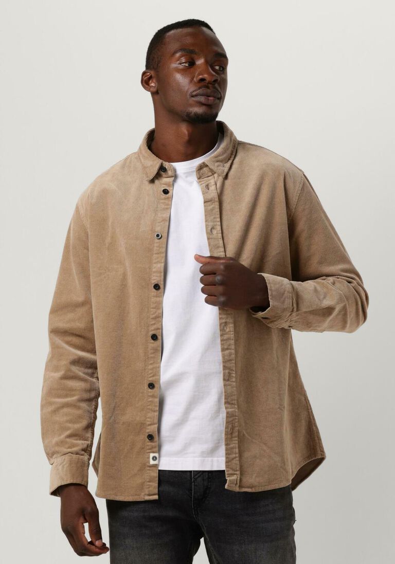 ANERKJENDT beige anerkjendt overshirt akleif corduroy shirt