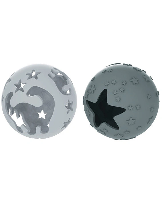 Silikon-Aktivitätsball DINO (11cm) 2er Set