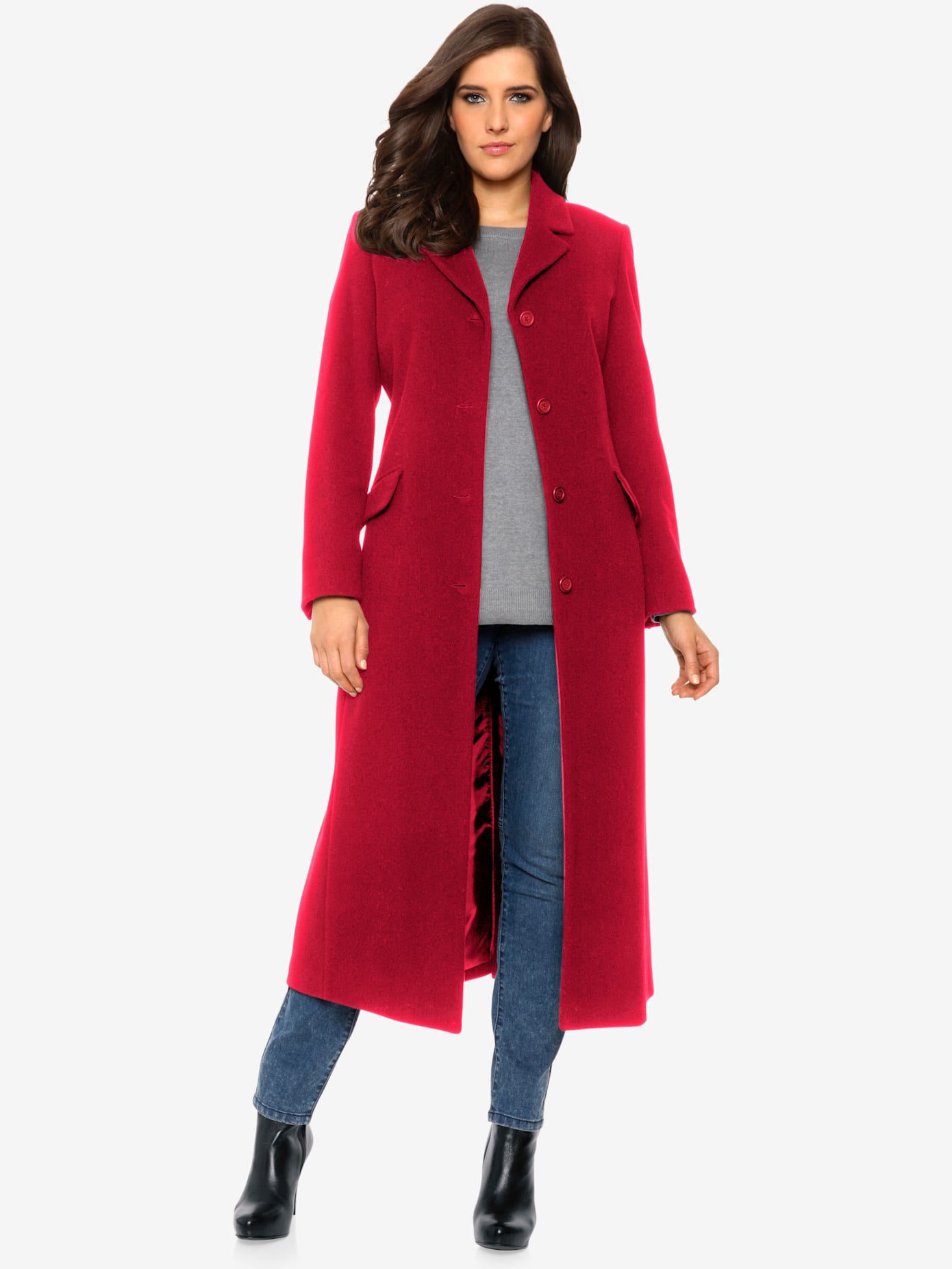 Manteau blazer coupe longue classique