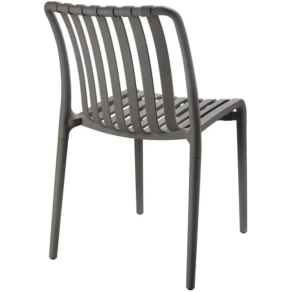 tectake Tuinstoelen Alcudia, weerbestendig, stapelbaar, Antraciet
