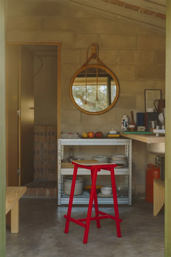 Hay Taburete 8 Bar stool Low Signal red