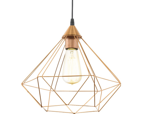 1-lamps hanglamp Ø 32,5 cm koperkleurig