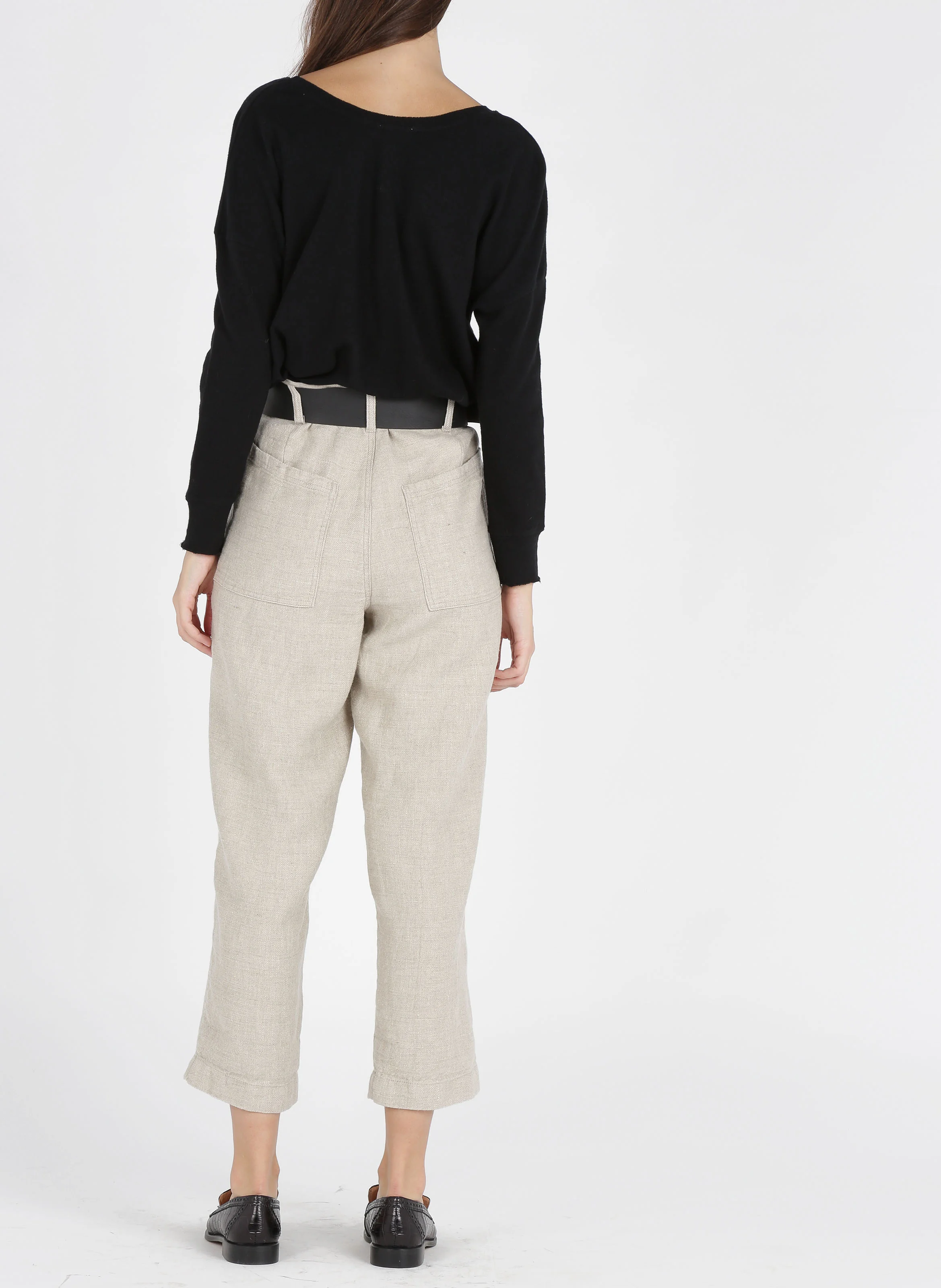 SONOMA - Tee-shirt col bateau en coton | Noir