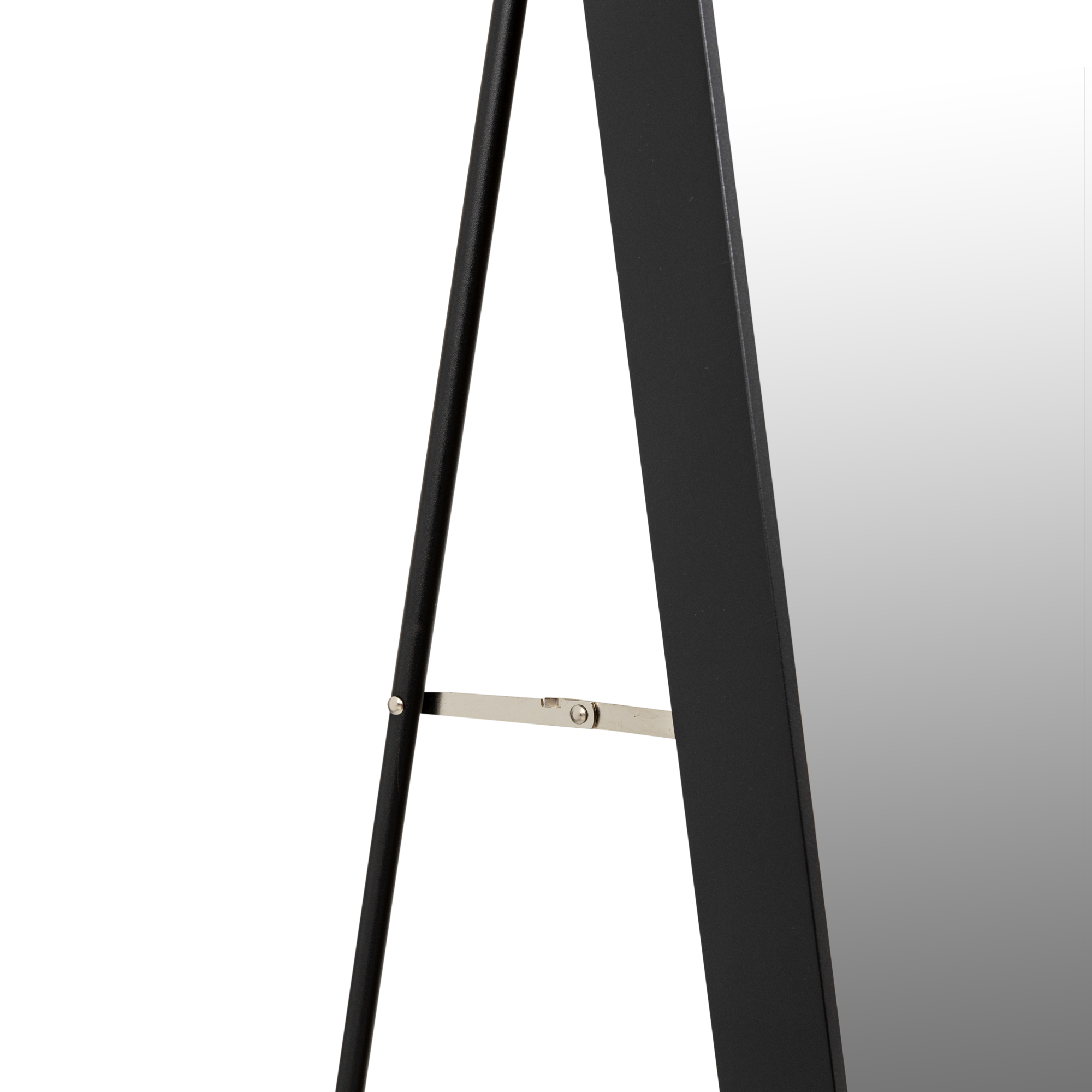 Passpiegel arched 50x150 - zwart
