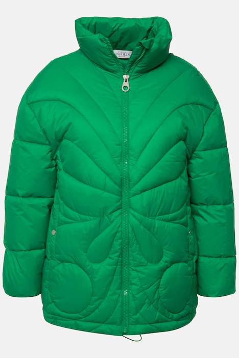 Steppjacke, Boxy Fit, Butterfly-Stepp, Stehkragen, Langarm