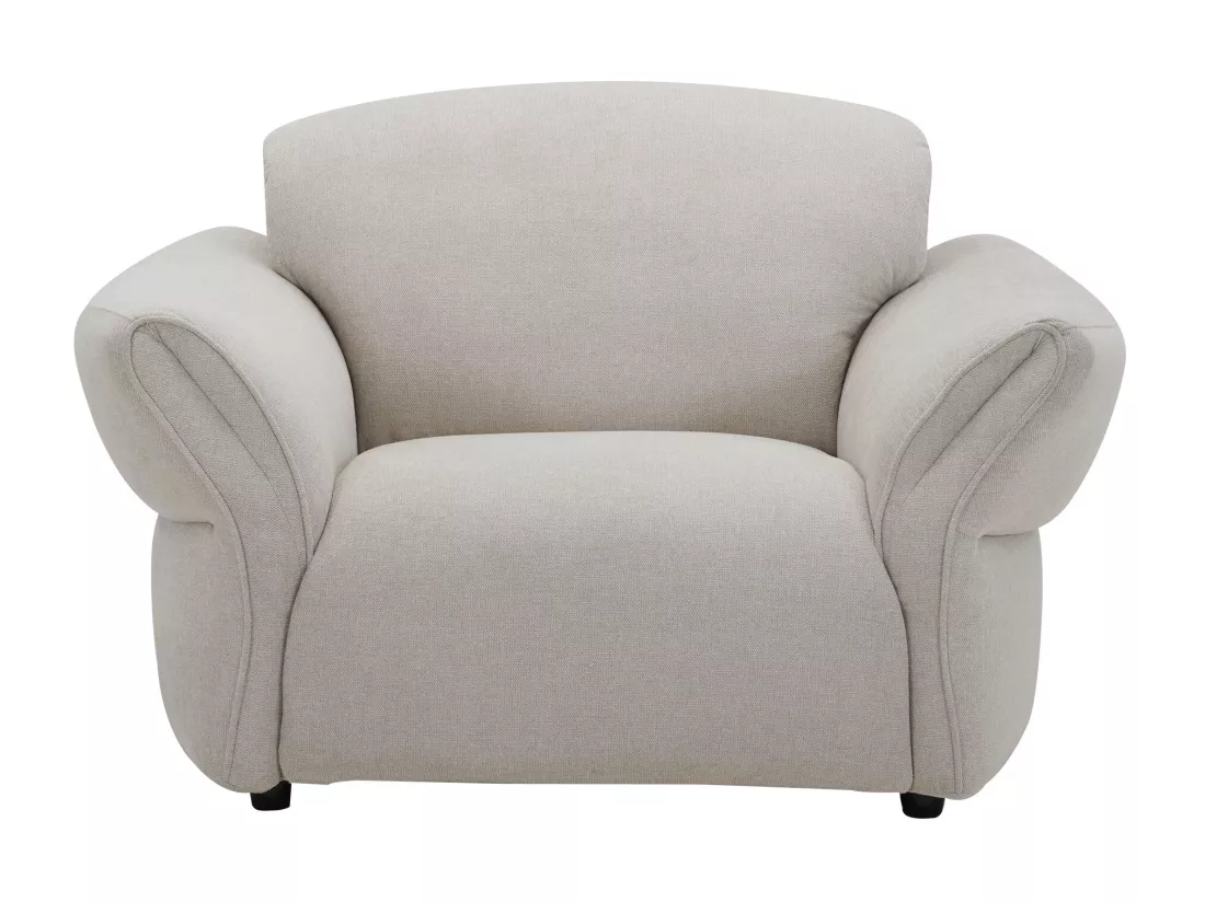 Fauteuil en tissu beige BODURA