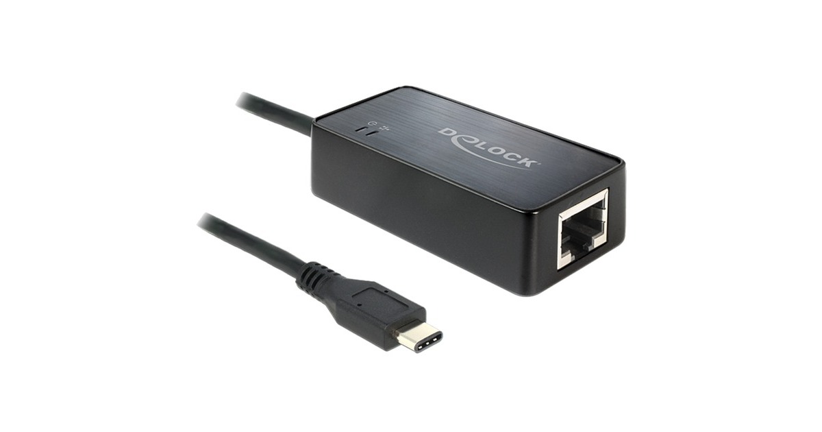 DeLOCKUSB-C - Gigabit LAN adapter  (Zwart)