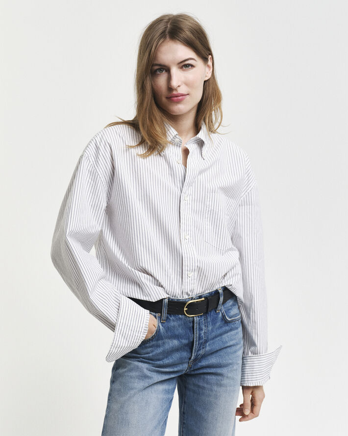 Gant REL HERITAGE POPLIN STRIPE SHIRT White