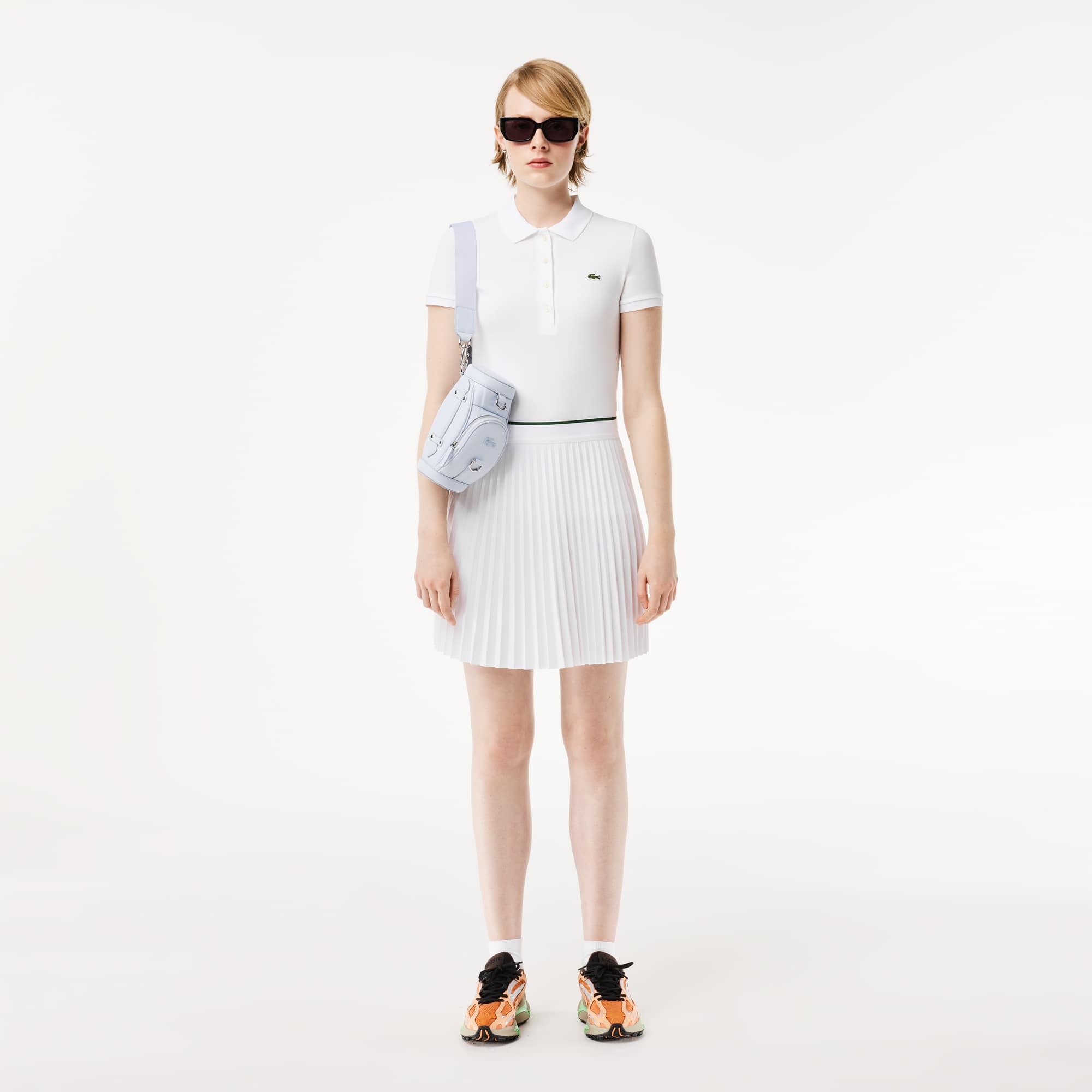 Polo L.12.D slim fit en jersey Manches Courtes - Blanc - Lacoste - Femme