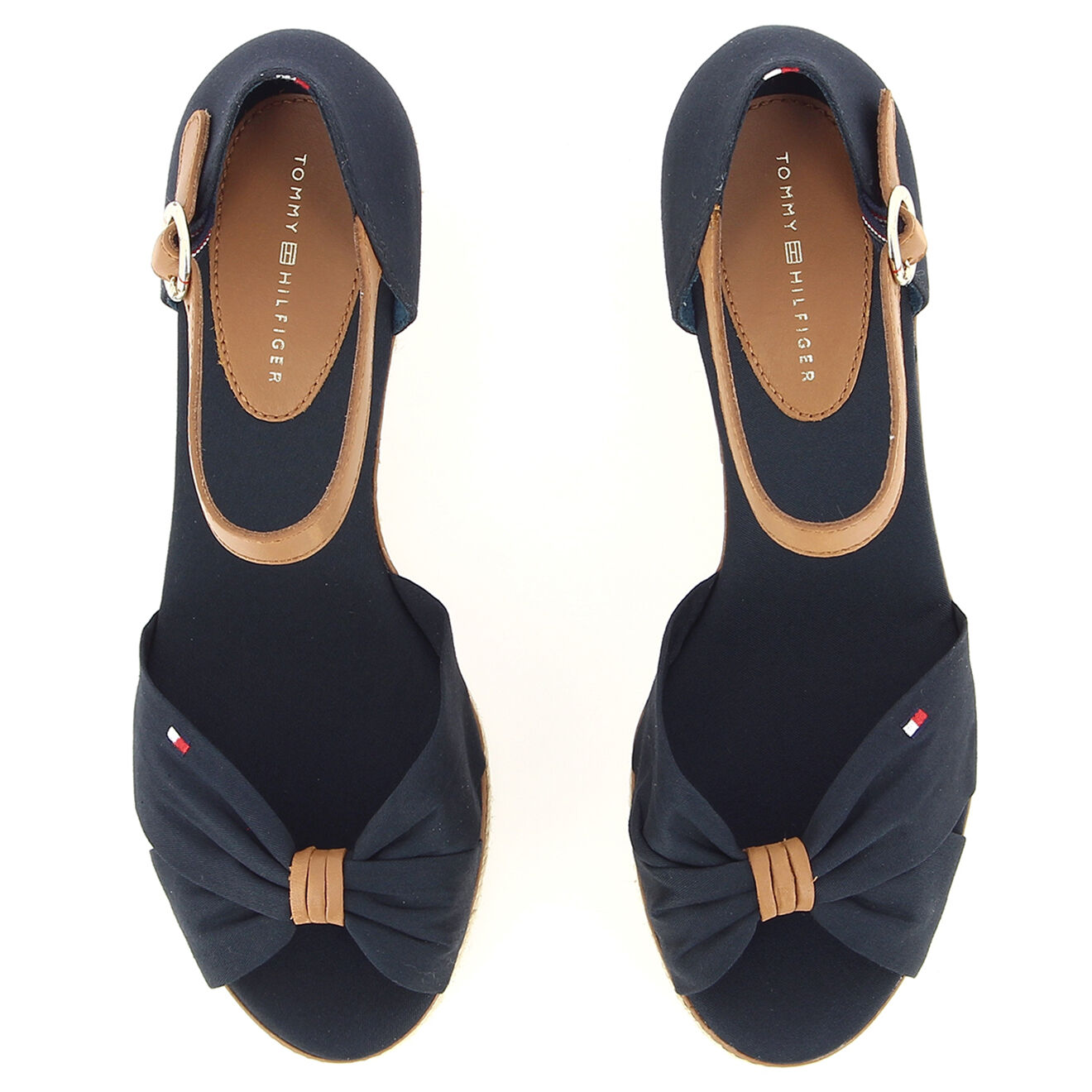 Tommy Hilfiger Sandales compensées Iconic Elena bleu marine - Talon 6 cm
