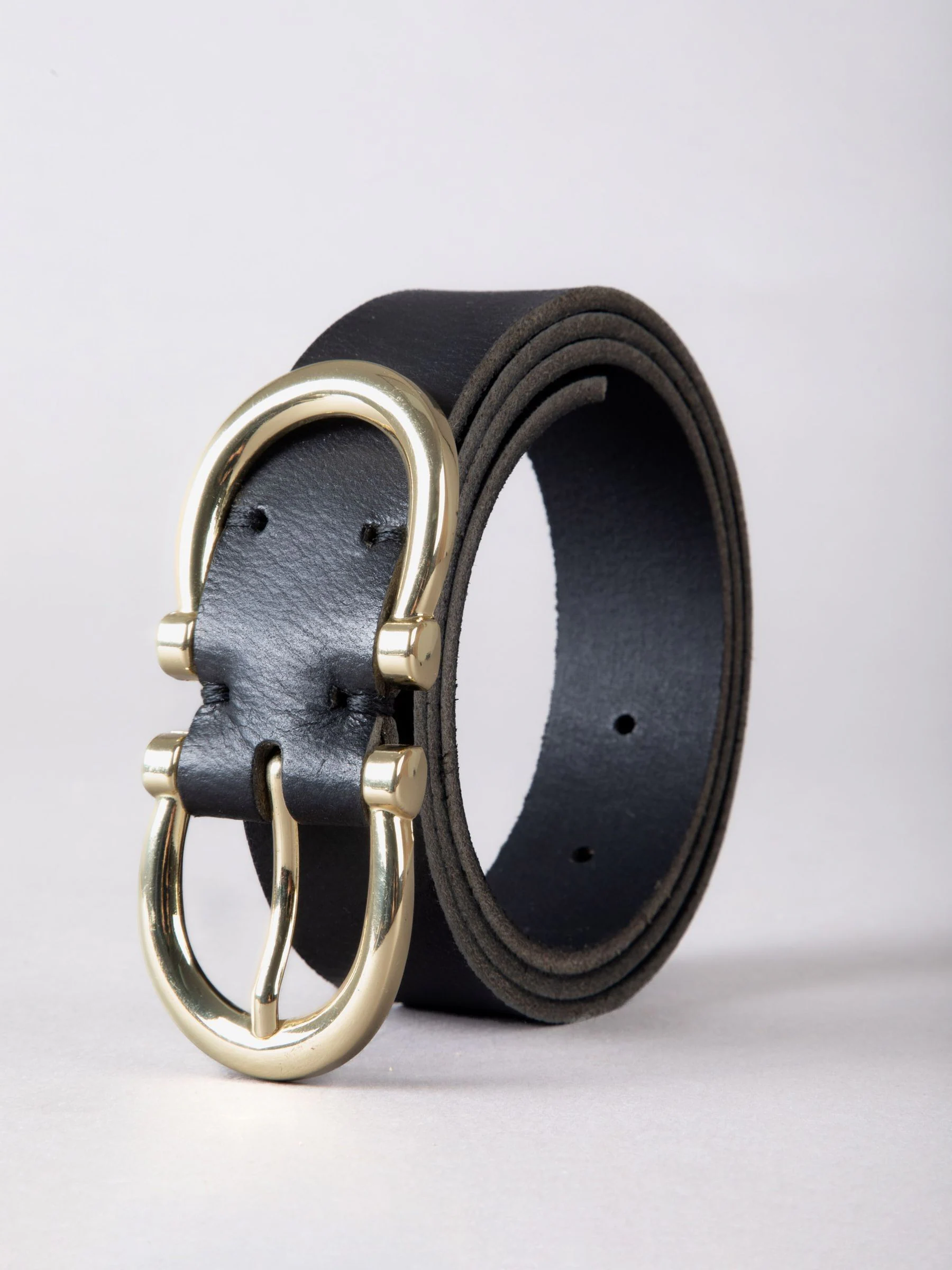 Zwart - Lakeland Leather Bowness Suède Riem met Dubbele Gesp