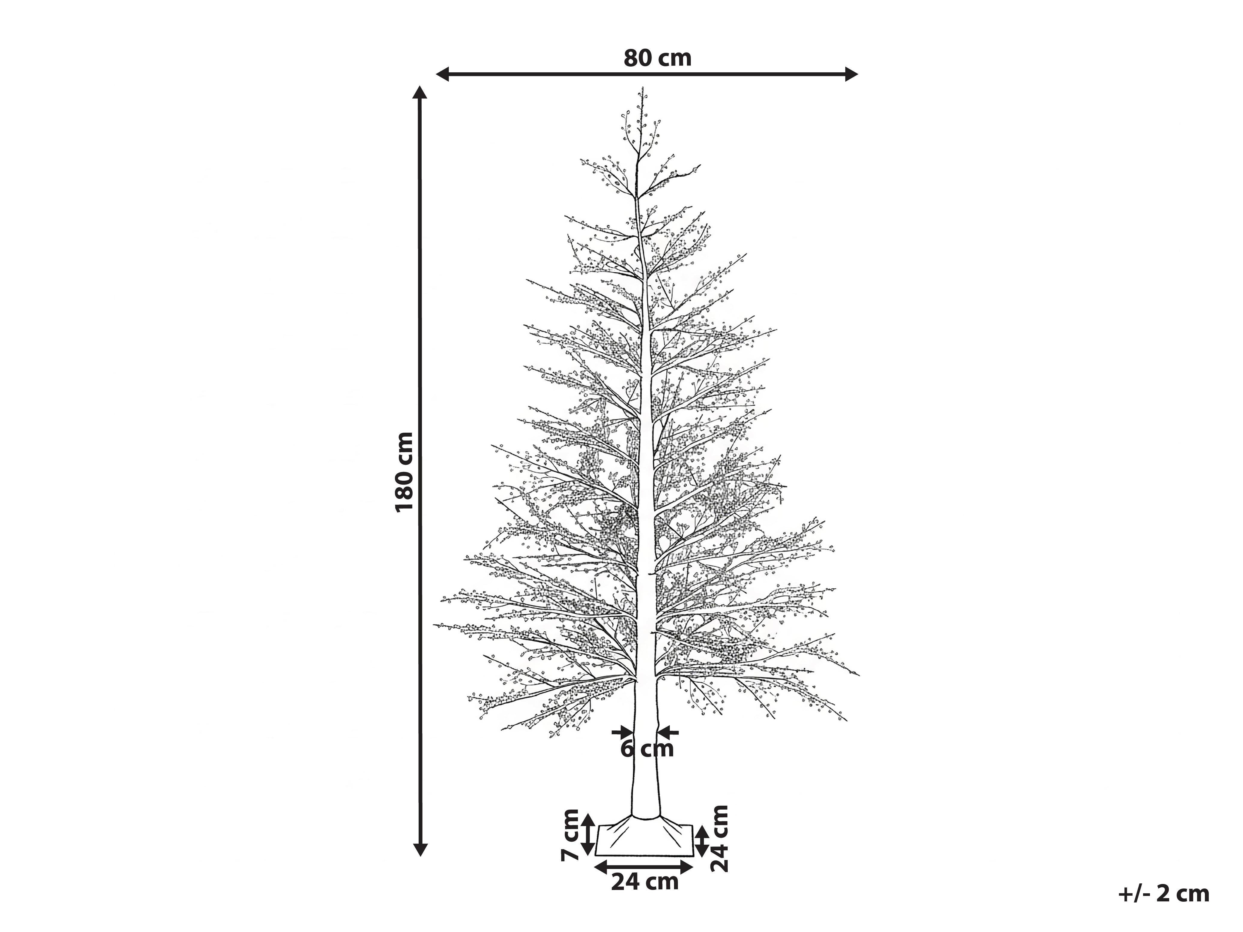 Buitendecoratie LED SUONTEE Kerstboom 180 cm Wit