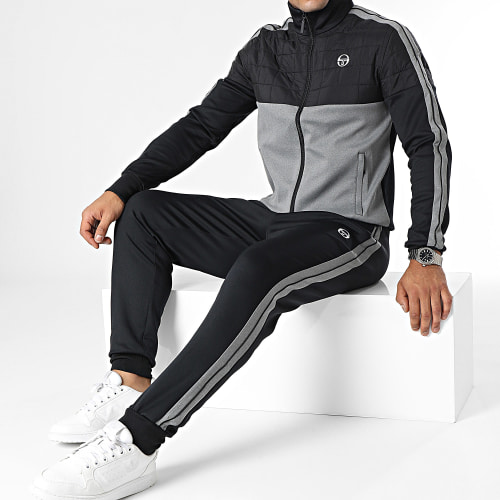 Ensemble De Survetement Quilted 40245 Noir Gris