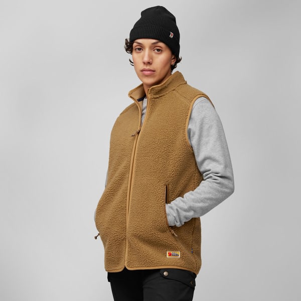 Veste polaire randonnée FJALLRAVEN VARDAG PILE FLEECE VEST W BUCKWHEAT BROWN