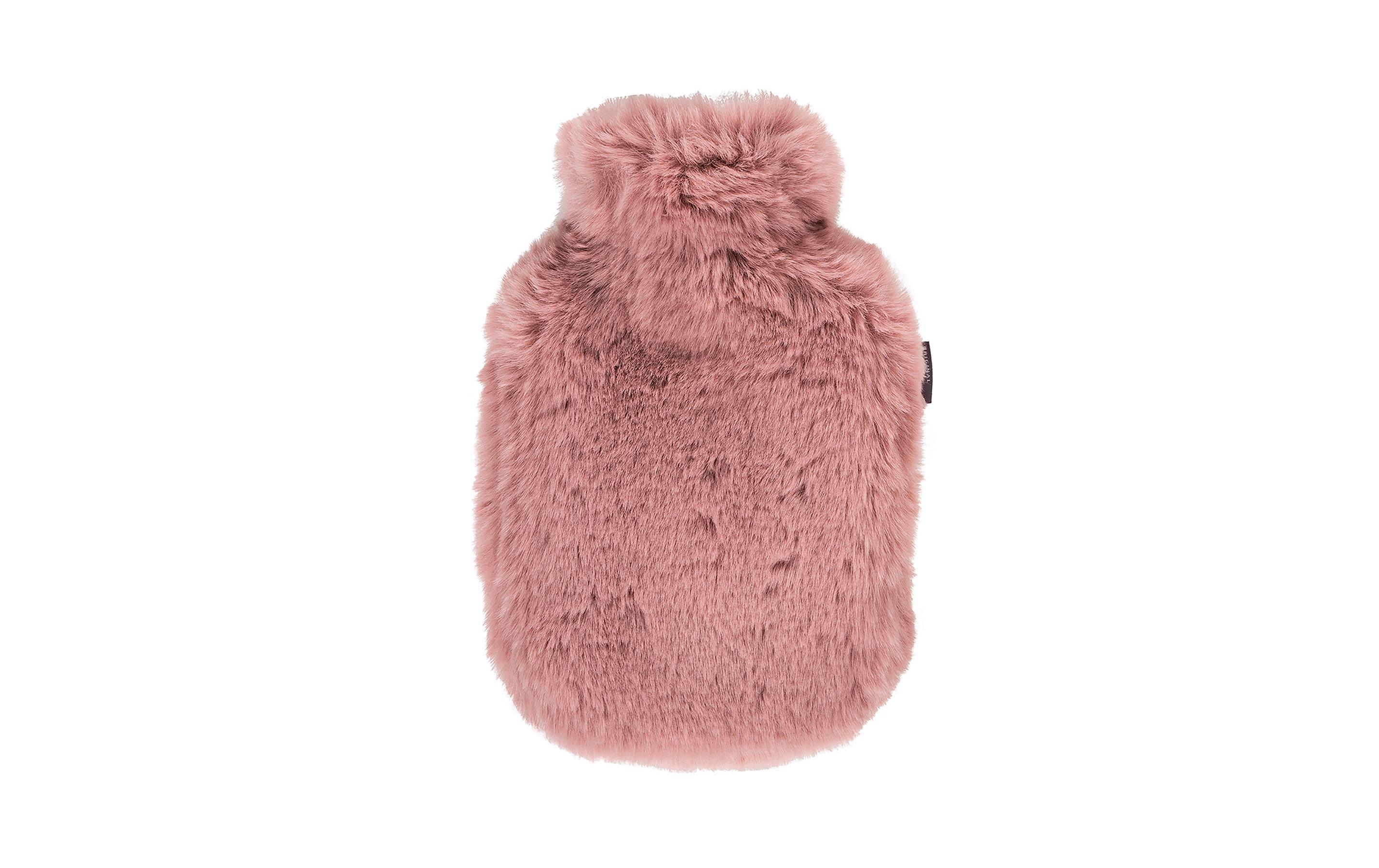 Wärmflasche mit Flauschbezug 0.8 l HellrosaBettflasche extra soft