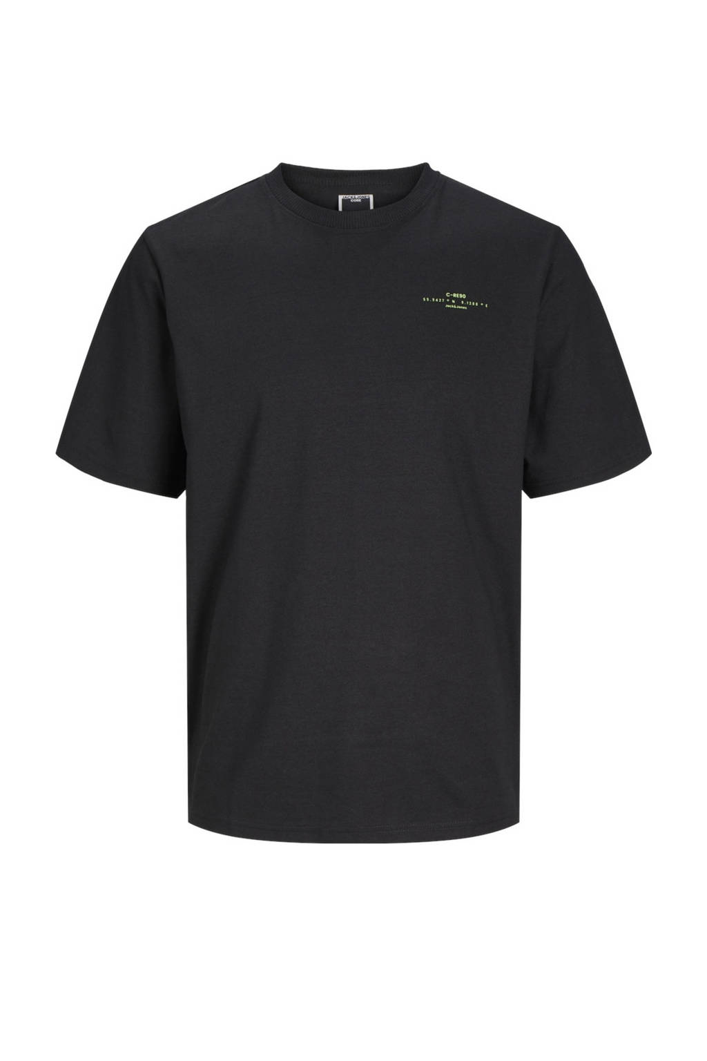 JACK & JONES T-shirt JCOTEXT met backprint zwart