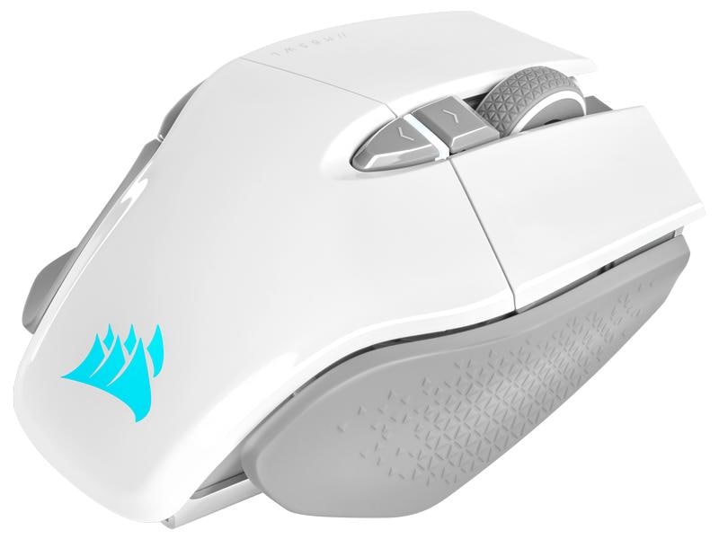 Corsair Gaming-Maus M65 RGB Ultra Wireless Weiss Kabellose Gaming-Mouse mit geringem Eigengewicht und programmierbaren Tasten, speziell konzipiert für FPS-Spiele