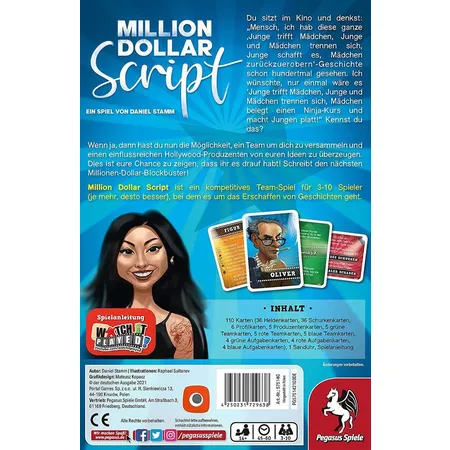 Pegasus Spiele Million Dollar Script (Portal Games)