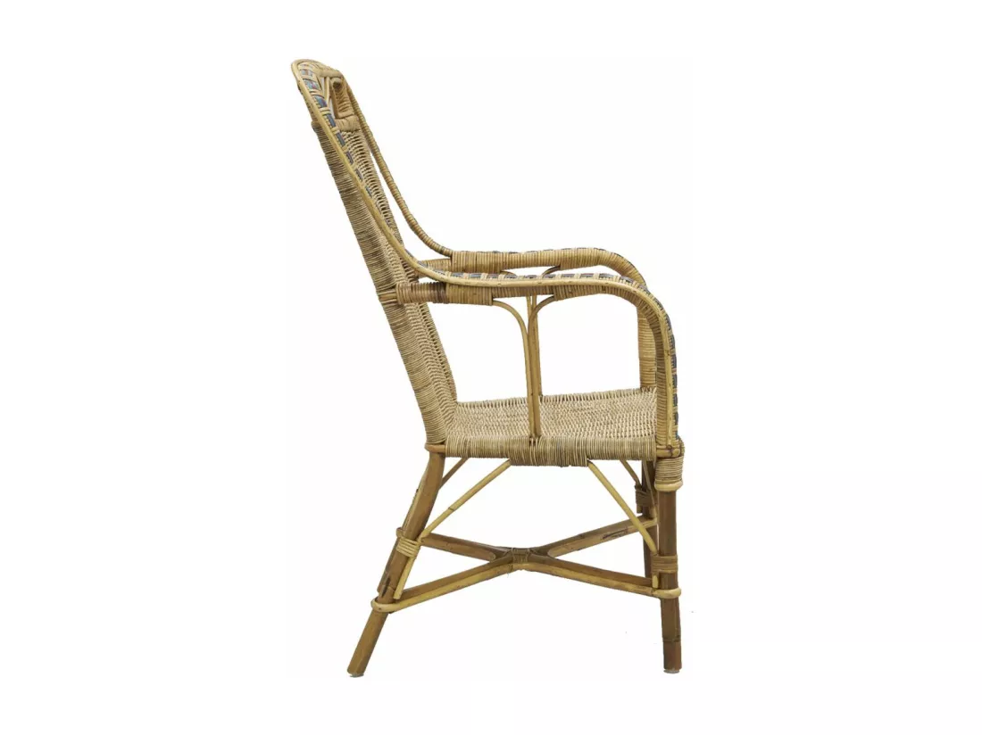 Fauteuil haut en manau et rotin Medan