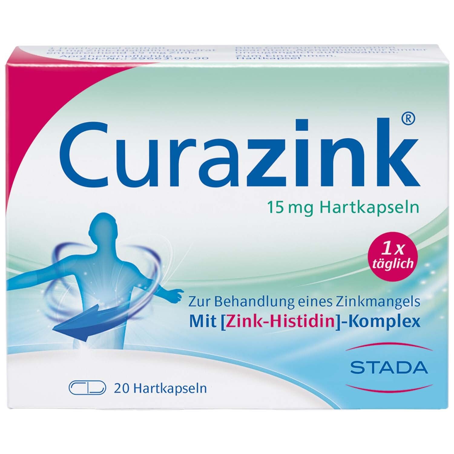 Curazink® Hartkapseln - hochdosiert mit 15 mg Zink im einzigartigen Zink-Histidin-Komplex