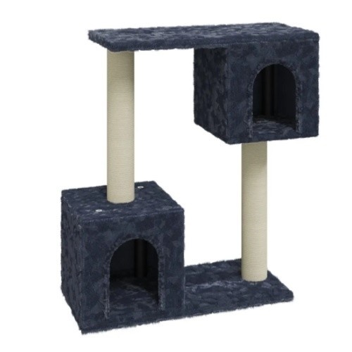 Arranhador duplo para gatos Vidaxl cinza