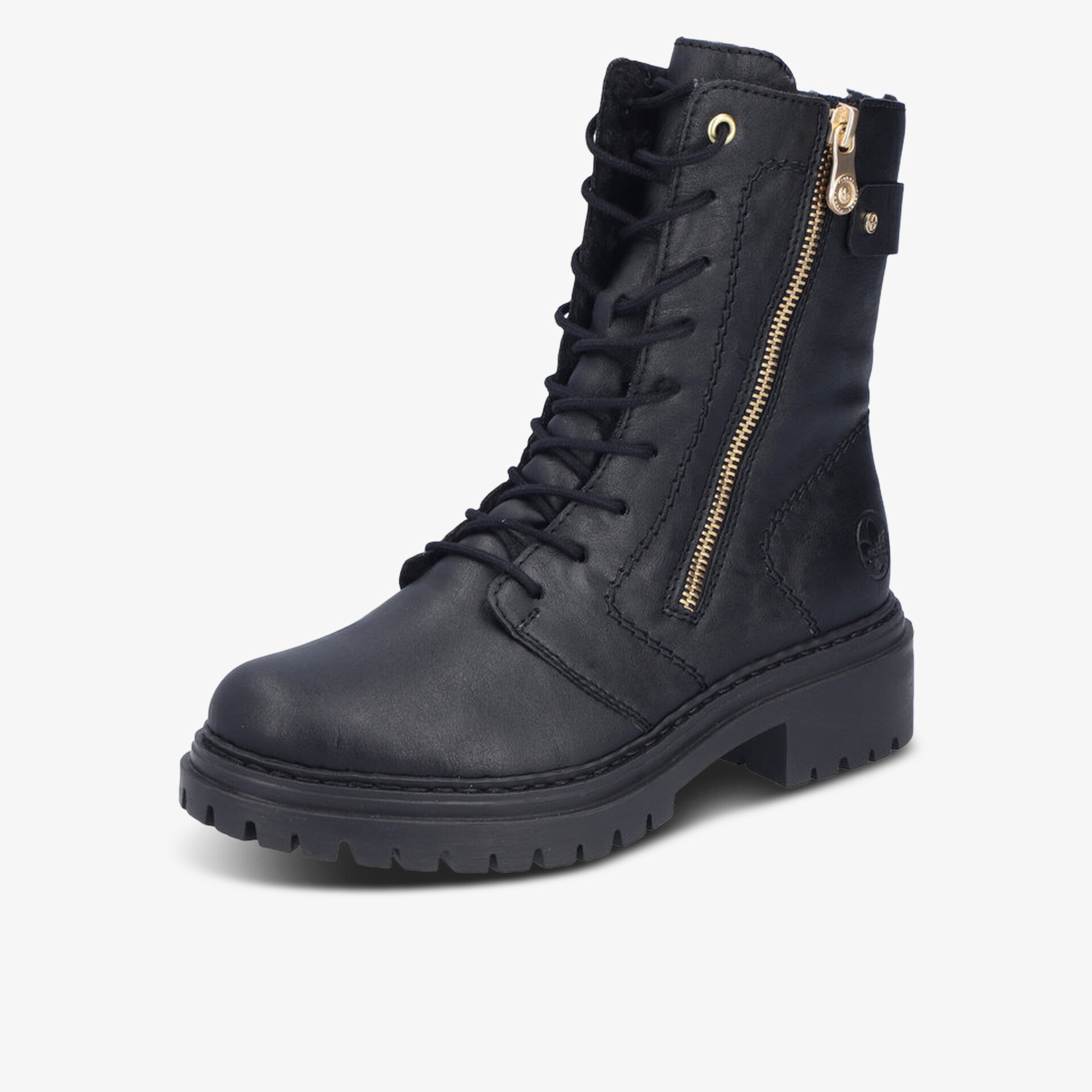 rieker Damen Biker Boots schwarz