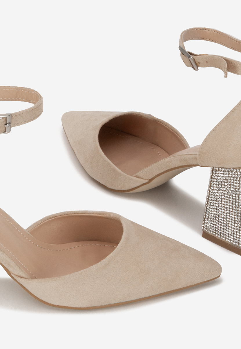 Chaussures à talon épais beige Ivette
