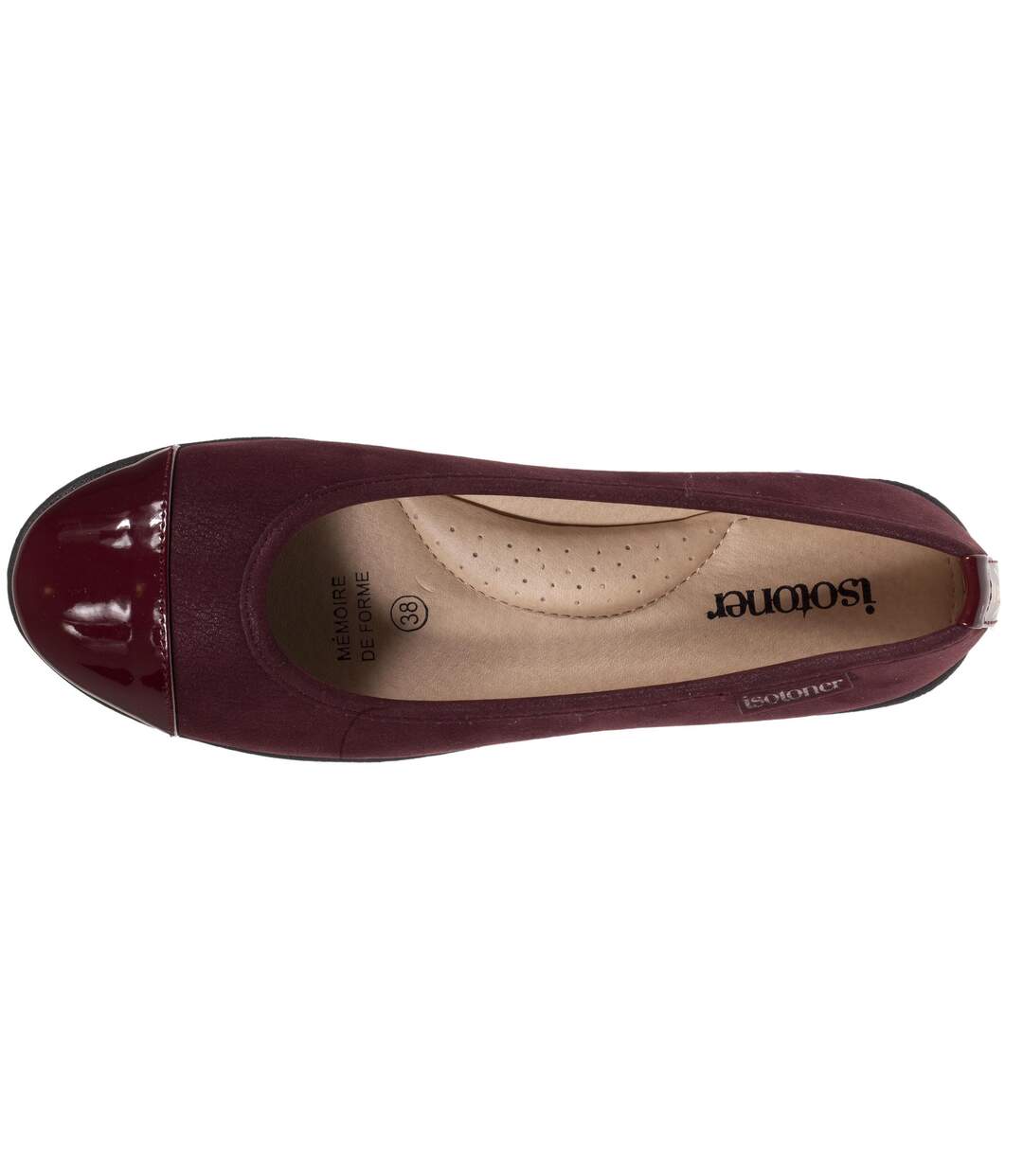 Isotoner Ballerines femme bi-matière vernis