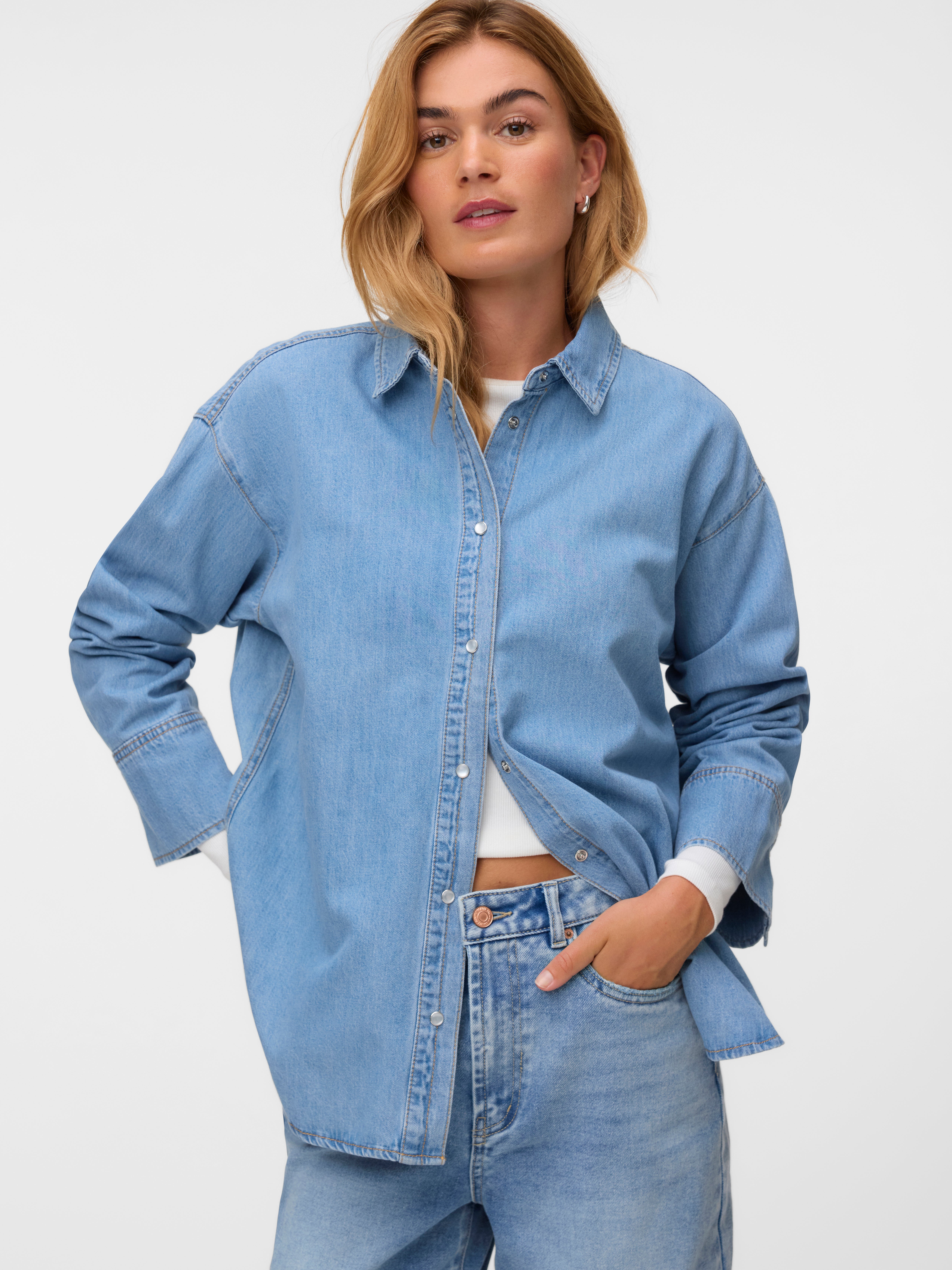 VMPAULA Denim overhemd