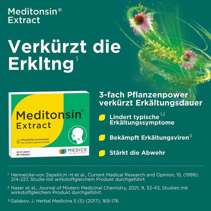 Meditonsin Extract pflanzliche Erkältungstabletten, 40 St
