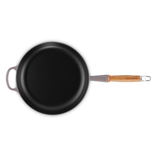 Le Creuset Signature Træhåndtags Stegepande, Flint, Ø28 cm