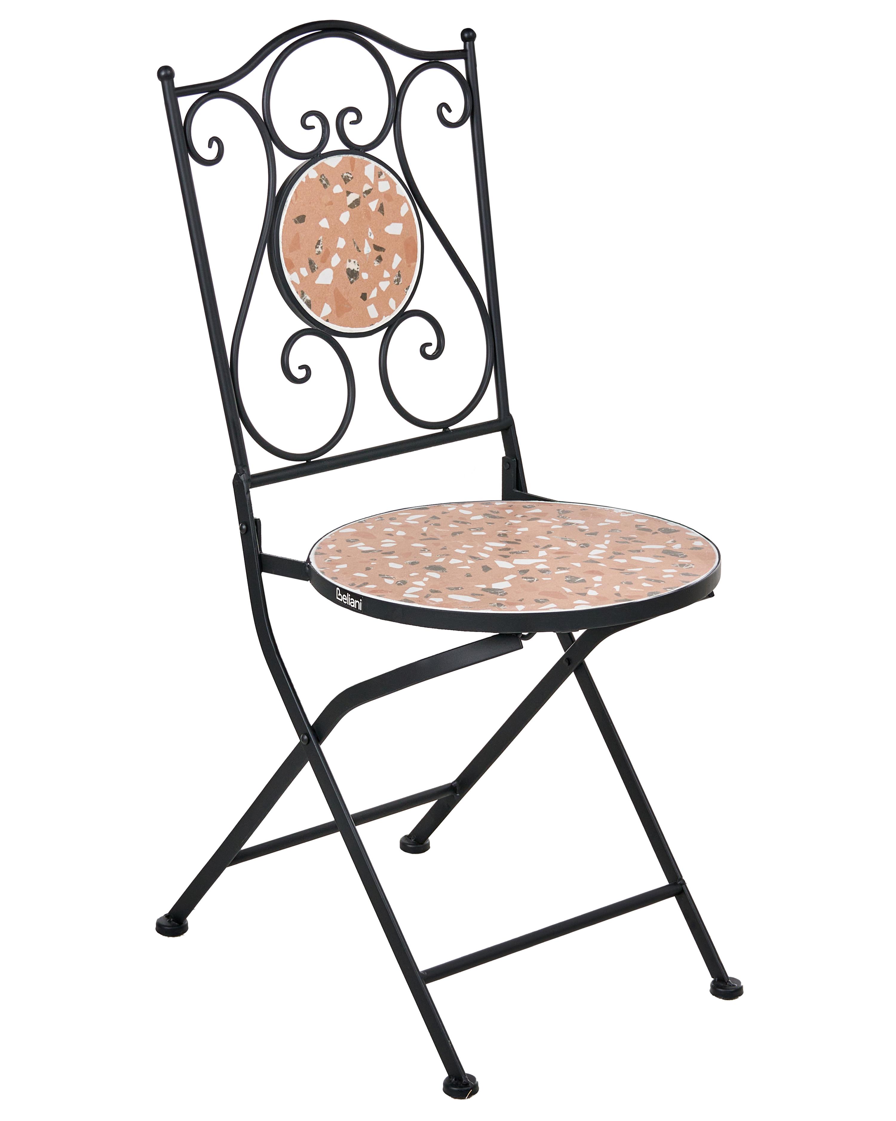 Set van 2 tuinstoelen ADRANO inklapbaar Metaal Zwart