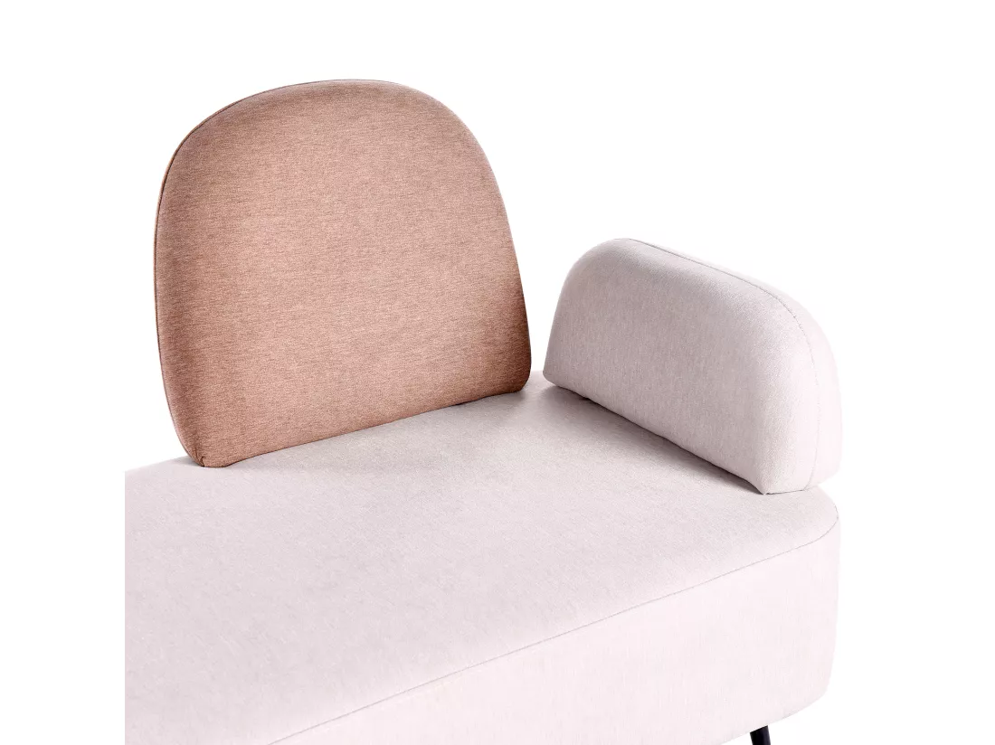 Chaise longue côté droit marron ARCEY