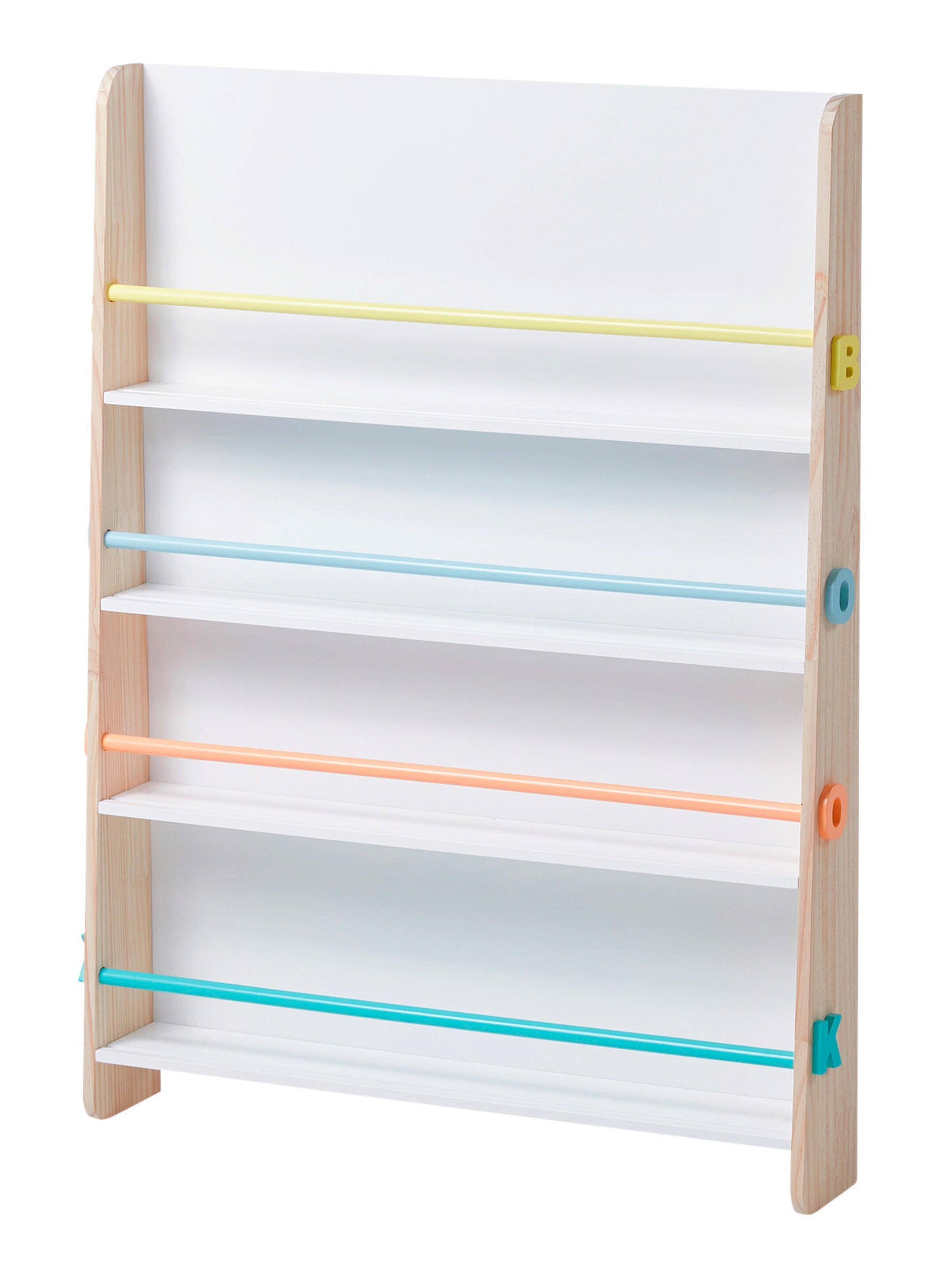 Vertbaudet Kinder Bücherregal BOOKS weiß/natur