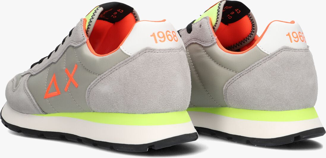 SUN68 grijze sun68 lage sneakers tom fluo
