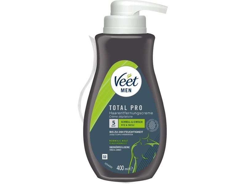 Veet MEN Enthaarungscrème Men 400 ml Haarentfernungs-Creme für sensible Männerhaut